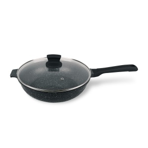 Deep granite frying pan with lid, gas induction, 28cm MAESTRO MR-1226-28