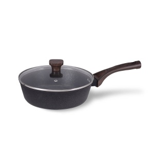 Deep frying pan with lid, non-stick, gas induction 24cm MAESTRO MR-1216-24