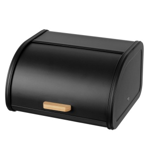 BRUNBESTE small 30cm steel bread bin BB-2759 Black