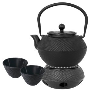 Cast iron brewer set with heater and tea cups 1.2L BRUNBESTE BB-2488