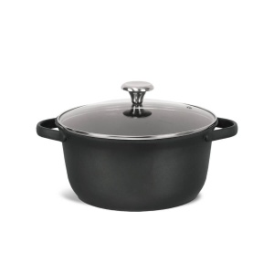 Garnek z pokrywką indukcja gaz 20cm 2.7L czarny MAESTRO MR-4027-20