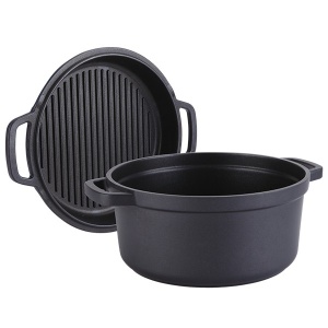 Oval pot with frying pan 2in1 large 6.4l MAESTRO MR-4132
