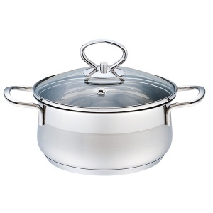 Steel pot with lid for induction, large gas 26cm 7.0L MAESTRO MR-3508-26