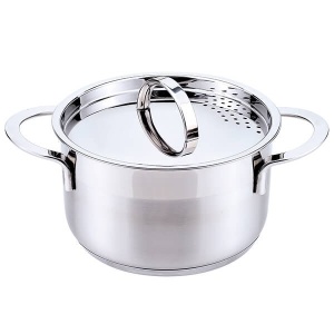 Steel pot with lid for induction gas 16cm 1.5L MAESTRO MR-3511-16