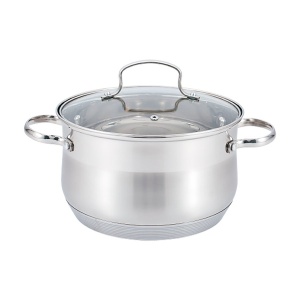 Steel pot with lid for induction gas 22cm 5.1L MAESTRO MR-3512-22