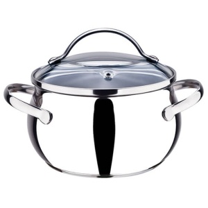 Steel pot with lid for induction gas 18cm 3.0L MAESTRO MR-3516-18