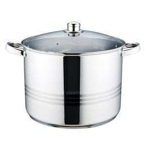 Steel pot with lid for gas induction (16L S/N) MAESTRO MR-3517-16