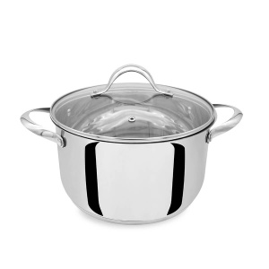 Steel pot with lid for induction gas 24cm 5.8L MAESTRO MR-3519-24