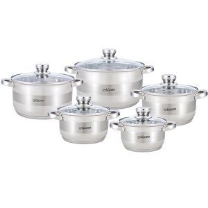 Set of pots, pots, set, 10 pieces, 1.5L / 2L / 3L / 5L / 6L MAESTRO MR-2220-10