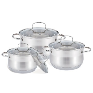 Zestaw garnków garnki komplet 6-ele 2.9L / 5.1L / 6.5L MAESTRO MR-3512-6L