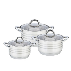 Zestaw garnków garnki komplet 6-ele 2.9L / 5.1L / 6.5L MAESTRO MR-3513-6L
