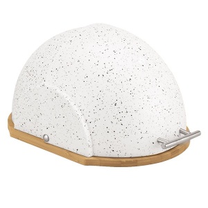 Oval white breadbox MAESTRO MR-1678G-WHITE