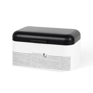 Black and white metal haversack MAESTRO MR-1772S