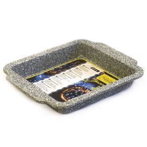 Rectangular cake baking pan, gray granite, 30 cm MAESTRO MR-1124