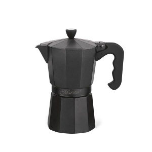 Aluminum gas coffee maker 6 cups 300ml black MAESTRO MR-1666-6-BLACK