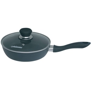 Frying pan with lid, gas induction, 24 cm, black MAESTRO MR-1205-24