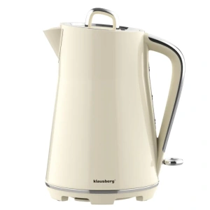Electric kettle, stainless steel, cream, 1.7L, 1850-2200W, KLAUSBERG, KB-9016