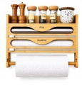 ORGANIZER-KUCHENNY-4w1-Bambusowy-UCHWYT-na-RECZNIK-FOLIE-Polka-na-PRZYPRAWY-Stan-opakowania-oryginalne.jpg