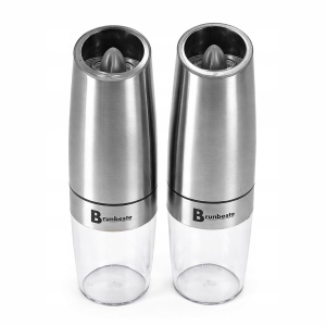 Zestaw dwóch elektrycznych młynków grawitacyjnych do przypraw BRUNBESTE BB-5578