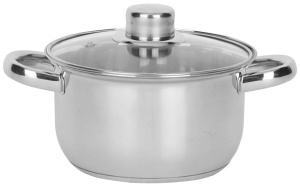Garnek stalowy z pokrywką 16cm 1.8L gaz indukcja ROSSNER KL71G-16