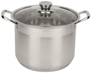 Garnek stalowy 8L z pokrywką 24cm wysoki indukcja ROSSNER MM7040