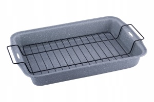 Brytfanna forma do pieczenia z rusztem z powłoką marmurkową KAMILLE KM-6001M
