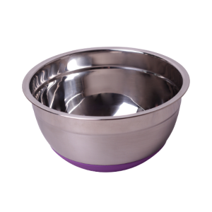 Miska kuchenna ze stali nierdzewnej silikonowe dno 18cm stalowa KAMILLE KM-4346