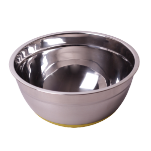 Miska kuchenna ze stali nierdzewnej silikonowe dno 22cm stalowa KAMILLE KM-4348