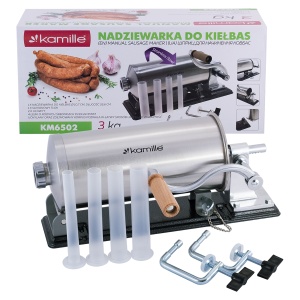 Nadziewarka do kiełbasy kiełbas wędlin 3kg + 4 końcówki KAMILLE KM-6502