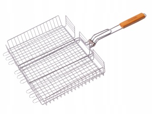Ruszt do grillowania mięsa ryb warzyw z bokami 30cm SKAUT SK-706