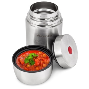 Stalowy termos obiadowy lunchbox lunch box na zupę obiad 0.5L KAMILLE KM-2060