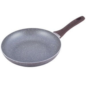 Patelnia granitowa 26cm z uchwytem imitacja drewna KAMILLE KM-4117