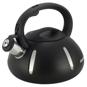 Czajnik czarny stalowy z gwizdkiem na gaz 2.5L OFENBACH OB-100303
