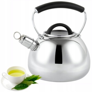 Czajnik tradycyjny z gwizdkiem na gaz indukcja srebrny 2.5L OFENBACH OB-100310