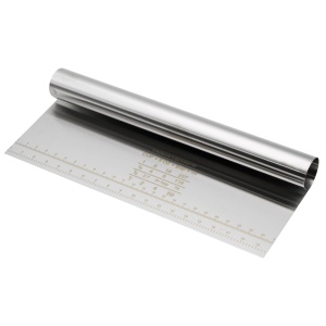 Szpatuła stalowa z miarką  24 x 10cm cukiernicza do krojenia ciasta metalowa BRUNBESTE BB-9878