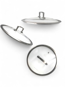 Pokrywka szklana z odpowietrznikiem uniwersalna do garnka patelni pokrywa 24CM MASTERPAN MP-2357