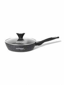 Patelnia nieprzywierająca głęboka 26CM plaster miodu indukcja na gaz czarna MASTERPAN MP-2375
