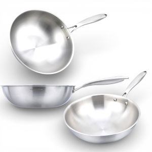 Wok patelnia głęboka stalowa 30CM indukcja MASTERPAN MP-2399