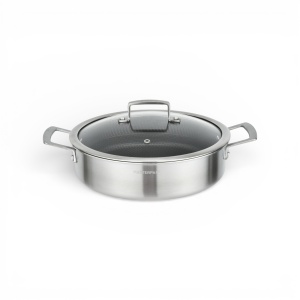 Garnek stalowy nieprzywierający niski indukcja gaz 24CM ze stali nierdzewnej MASTERPAN MP-2709