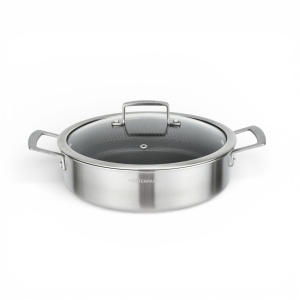 Garnek stalowy nieprzywierający niski indukcja gaz 26CM ze stali nierdzewnej MASTERPAN MP-2710