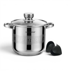 Garnek stalowy gastronomiczny gastro duży 24CM 9.0L indukcja MASTERPAN MP-5145