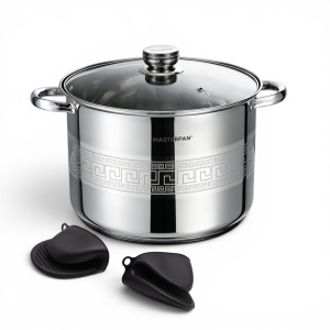 Garnek stalowy gastronomiczny gastro duży 30CM 16.2L indukcja MASTERPAN MP-5148
