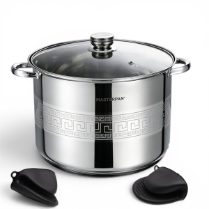 Garnek stalowy gastronomiczny gastro duży 34CM 22.7L indukcja MASTERPAN MP-5150
