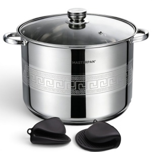 Garnek stalowy gastronomiczny gastro duży 36CM 25.4L indukcja MASTERPAN MP-5151