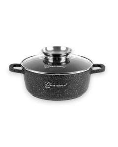 Garnek marmurkowy okrągły 26CM nieprzywierający indukcja gaz 5.5L MASTERPAN MP-2116