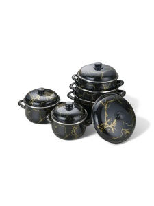 Garnki emaliowane zestaw garnków na gaz indukcję 10-ele 18/20/22/24/26CM MASTERPAN MP-2605