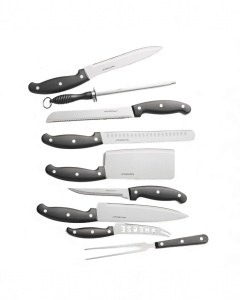 Zestaw noży do krojenia grill 9-ele noże komplet MASTERPAN MP-6052