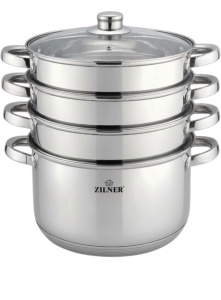 Garnek do gotowania na parze 24 cm parowar garnki 5 elementów ZILNER ZL-9710