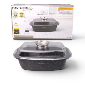Brytfanna gęsiarka brytfanka ceramiczna z pokrywą 32CM 5.5L indukcja MASTERPAN MP-2147