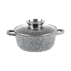 Garnek ceramiczny z pokrywką 20CM 2.5L na indukcję gaz kamienny MASTERPAN MP-2126